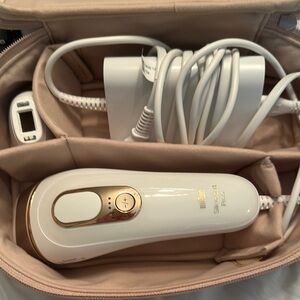 White and Gold Sleek Personal Device with Modern Design